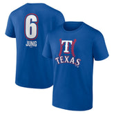 Royal Josh Jung Texas Rangers Fastball Player Name & Number T-Shirt