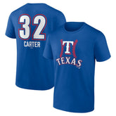Royal Evan Carter Texas Rangers Fastball Player Name & Number T-Shirt