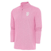 Pink San Francisco Giants Antigua Hunk Quarter-Zip Top