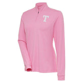 Pink Texas Rangers Antigua Women's Mentor Quarter-Zip Pullover Top