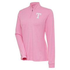 Pink Texas Rangers Antigua Women's Mentor Quarter-Zip Pullover Top