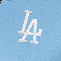 Light Blue Los Angeles Dodgers Antigua Women's Mentor Quarter-Zip Pullover Top