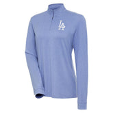 Lavender Los Angeles Dodgers Antigua Women's Mentor Quarter-Zip Pullover Top