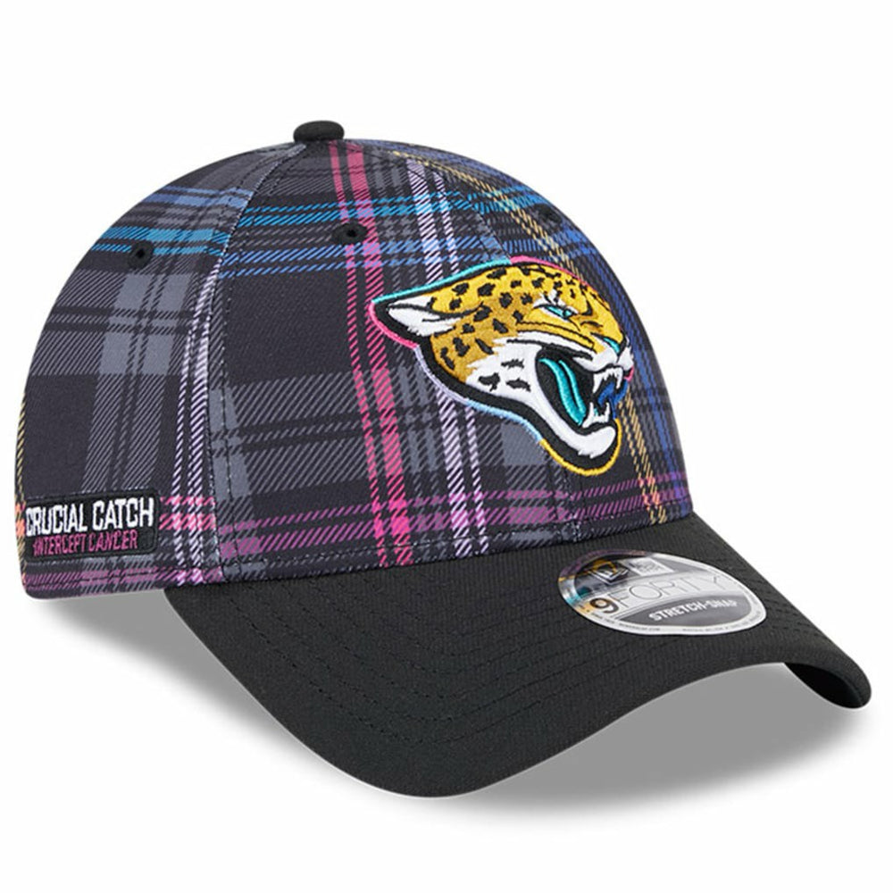 2024 NFL Crucial Catch Plaid 9FORTY Adjustable Hat - Jacksonville Jaguars Hats