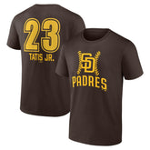 Brown Fernando Tatis Jr. San Diego Padres Fastball Player Name & Number T-Shirt