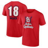 Red Jordan Walker St. Louis Cardinals Fastball Player Name & Number T-Shirt