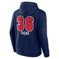 Navy Triston Casas Boston Red Sox Fastball Player Name & Number Pullover Hoodie