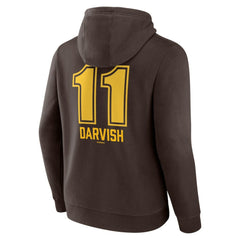 Brown Yu Darvish San Diego Padres Fastball Player Name & Number Pullover Hoodie