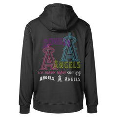 Black Los Angeles Angels Levelwear Podium Vintage Pullover Hoodie