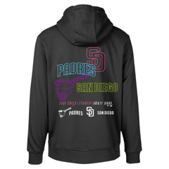 Black San Diego Padres Levelwear Podium Vintage Pullover Hoodie
