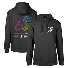 Black Baltimore Orioles Levelwear Podium Vintage Pullover Hoodie