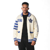 NHL Toronto Maple Leafs The Wild Collective Unisex Jacquard Full-Zip Sweater
