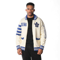 NHL Toronto Maple Leafs The Wild Collective Unisex Jacquard Full-Zip Sweater