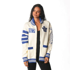 NHL Toronto Maple Leafs The Wild Collective Unisex Jacquard Full-Zip Sweater