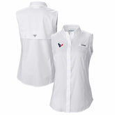 Women's PFG Tamiami Omni-Shade Sleeveless Button-Up Shirt - Houston Texans