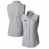 Women's PFG Tamiami Omni-Shade Sleeveless Button-Up Shirt - Houston Texans