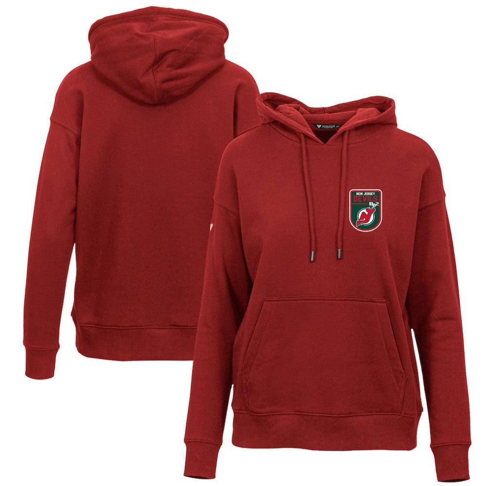 NHL New Jersey Devils Levelwear Women's Retro Adorn Pullover Hoodie