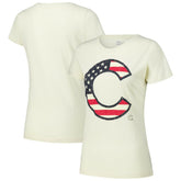 Cream Chicago Cubs New Era Women's Vintage T-Shirt
