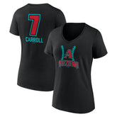 Black Corbin Carroll Arizona Diamondbacks Women's Name & Number Fastball V-Neck T-Shirt
