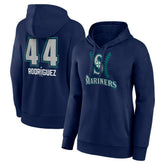 Navy Julio Rodríguez Seattle Mariners Women's Name & Number Fastball Pullover Hoodie