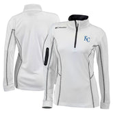 White Kansas City Royals Columbia Women's Omni-Wick Shotgun Quarter-Zip Pullover Top