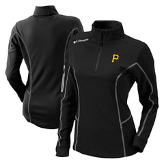 Black Pittsburgh Pirates Columbia Women's Omni-Wick Shotgun Quarter-Zip Pullover Top