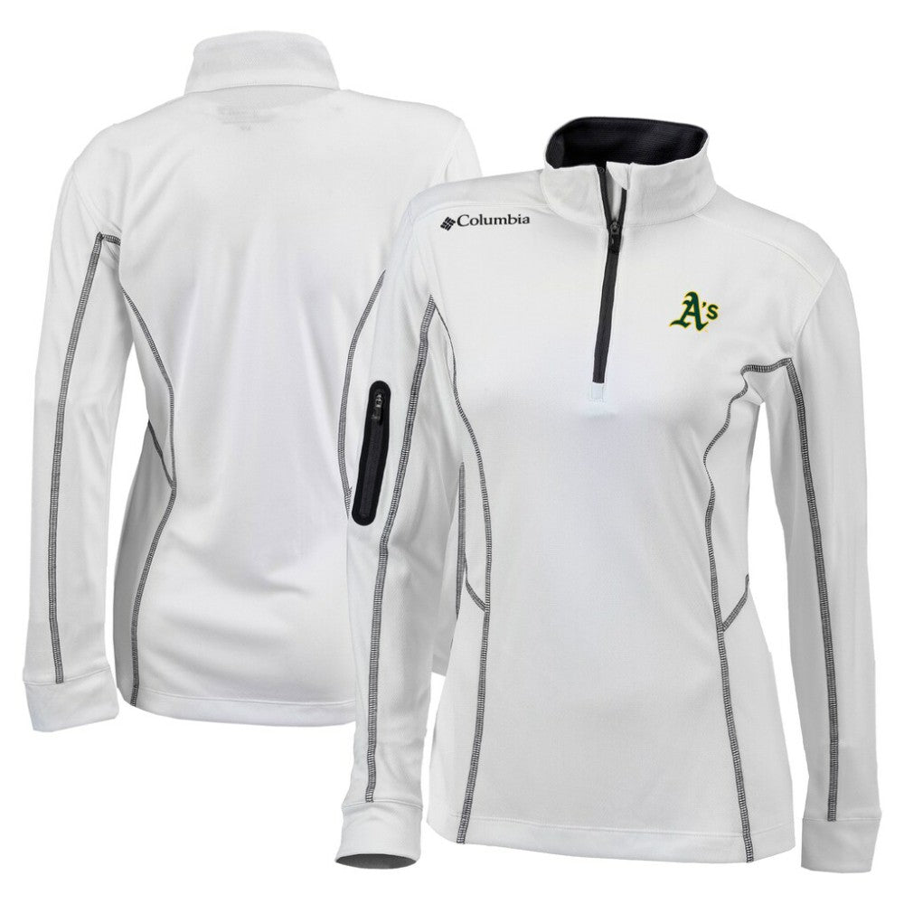 White Athletics Columbia Women's Omni-Wick Shotgun Quarter-Zip Pullover Top