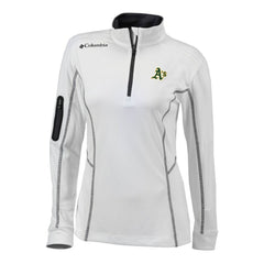 White Athletics Columbia Women's Omni-Wick Shotgun Quarter-Zip Pullover Top