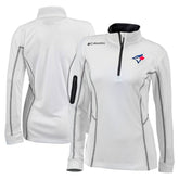 White Toronto Blue Jays Columbia Women's Omni-Wick Shotgun Quarter-Zip Pullover Top