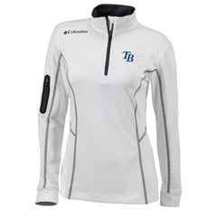 White Tampa Bay Rays Columbia Women's Omni-Wick Shotgun Quarter-Zip Pullover Top