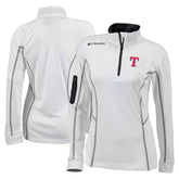 White Texas Rangers Columbia Women's Omni-Wick Shotgun Quarter-Zip Pullover Top