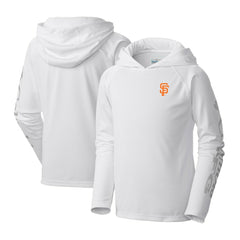 White San Francisco Giants Columbia Youth Terminal Tackle Long Sleeve Hoodie T-Shirt