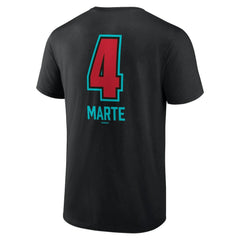 Black Ketel Marte Arizona Diamondbacks Name & Number Fastball T-Shirt
