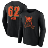 Black Logan Webb San Francisco Giants Name & Number Fastball Long Sleeve T-Shirt