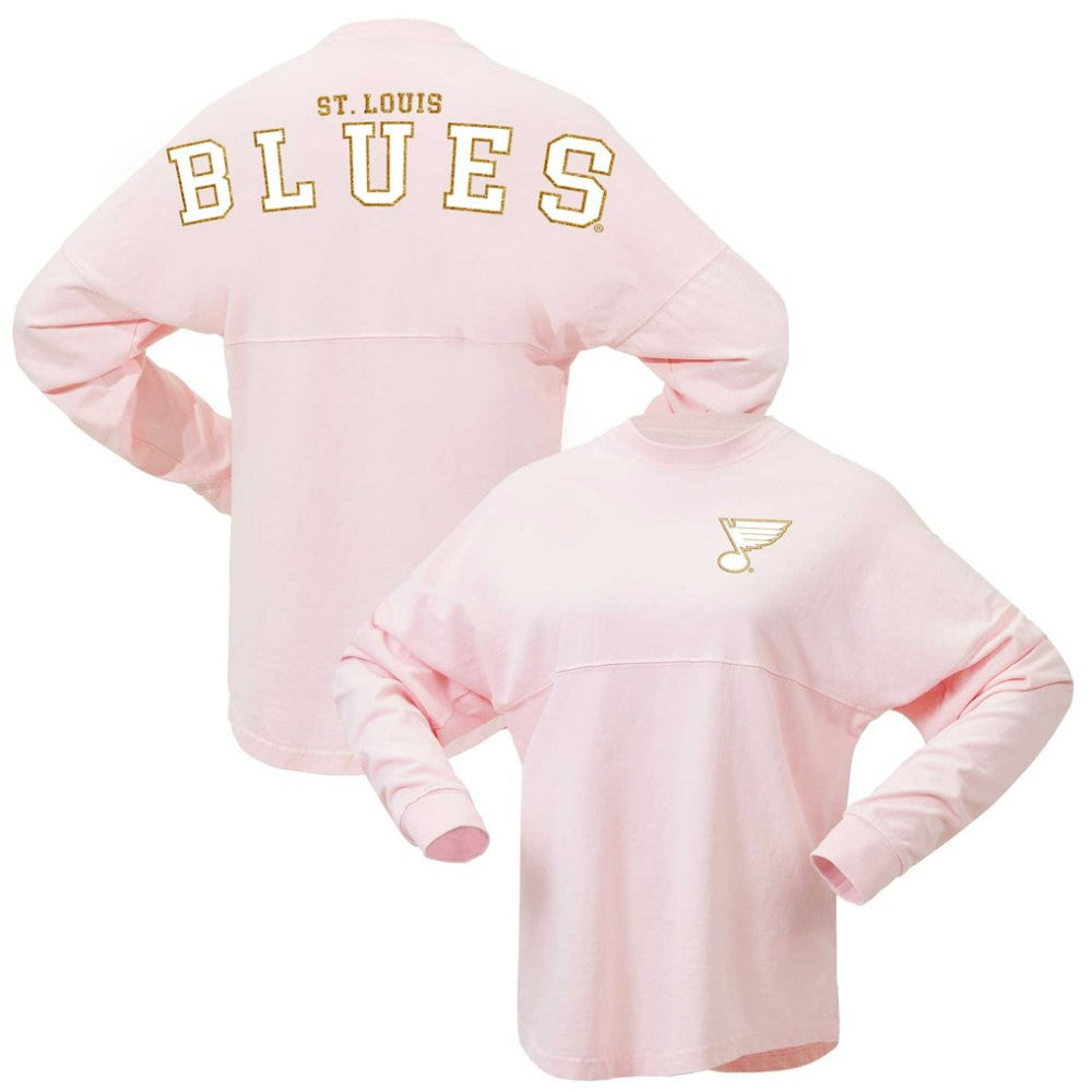 NHL St. Louis Blues Fanatics Women's Spirit Jersey Long Sleeve T-Shirt