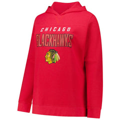 NHL Connor Bedard Chicago Blackhawks Profile Women's Plus Size Name & Number Thermal Pullover Hoodie