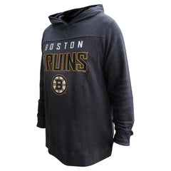NHL David Pastrnak Boston Bruins Profile Women's Plus Size Name & Number Thermal Pullover Hoodie