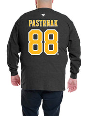 NHL David Pastrnak Boston Bruins Profile Big & Tall Name & Number Thermal Pullover Sweatshirt