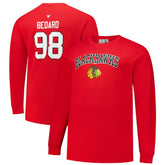 NHL Connor Bedard Chicago Blackhawks Profile Big & Tall Name & Number Thermal Pullover Sweatshirt