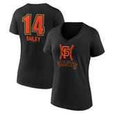 Black Patrick Bailey San Francisco Giants Women's Name & Number Fastball V-Neck T-Shirt