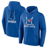 Royal George Springer Toronto Blue Jays Name & Number Fastball Pullover Hoodie