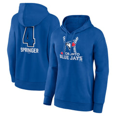 Royal George Springer Toronto Blue Jays Women's Name & Number Fastball Pullover Hoodie