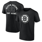 NHL Boston Bruins Personalized Name & Number Monochrome T-Shirt