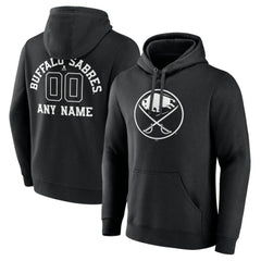NHL Buffalo Sabres Personalized Name & Number Monochrome Pullover Hoodie