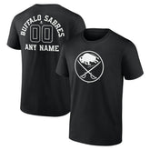 NHL Buffalo Sabres Personalized Name & Number Monochrome T-Shirt