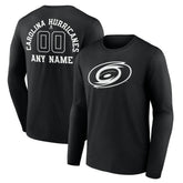 NHL Carolina Hurricanes Personalized Name & Number Monochrome Long Sleeve T-Shirt