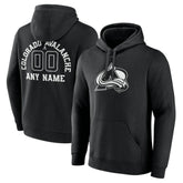 NHL Colorado Avalanche Personalized Name & Number Monochrome Pullover Hoodie