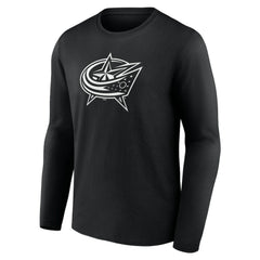 NHL Columbus Blue Jackets Personalized Name & Number Monochrome Long Sleeve T-Shirt