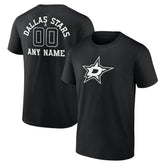 NHL Dallas Stars Personalized Name & Number Monochrome T-Shirt