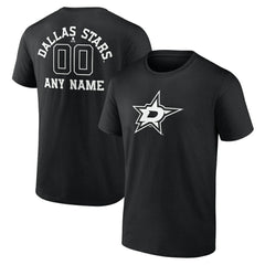 NHL Dallas Stars Personalized Name & Number Monochrome T-Shirt